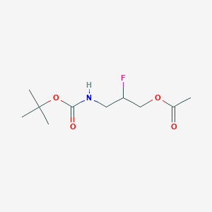 tert-Butyl 2-fluoro-3-acetoxypropylcarbamate