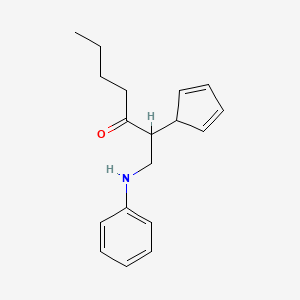 1-Anilino-2-(cyclopenta-2,4-dien-1-yl)heptan-3-one