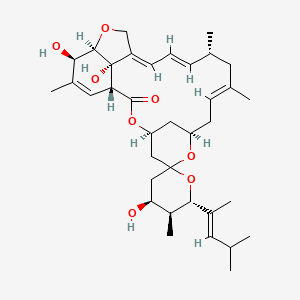 molecular formula C36H52O8 B1260715 (1R,4S,4'S,5'S,6'S,8R,10E,13R,14E,16E,20R,21R,24S)-4',21,24-trihydroxy-5',11,13,22-tetramethyl-6'-[(E)-4-methylpent-2-en-2-yl]spiro[3,7,19-trioxatetracyclo[15.6.1.14,8.020,24]pentacosa-10,14,16,22-tetraene-6,2'-oxane]-2-one 