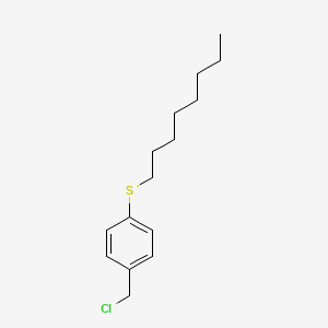 molecular formula C15H23ClS B12607155 1-(Chloromethyl)-4-(octylsulfanyl)benzene CAS No. 650597-42-5