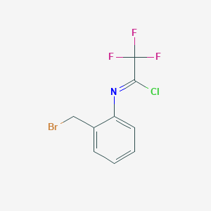 molecular formula C9H6BrClF3N B12607164 (1Z)-N-[2-(Bromomethyl)phenyl]-2,2,2-trifluoroethanimidoyl chloride CAS No. 887497-69-0