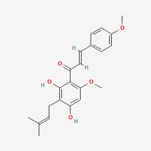 molecular formula C22H24O5 B1260722 4-O-methylxanthohumol 