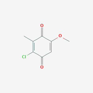 molecular formula C8H7ClO3 B1260727 2-Chloro-5-methoxy-3-methylcyclohexa-2,5-diene-1,4-dione 