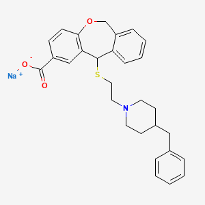 11-(2-(4-Benzyl-1-piperidinyl)ethyl)thio-6,11-dihydrodibenz(b,e)oxepine-2-carboxylate