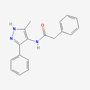 N-(5-methyl-3-phenyl-1H-pyrazol-4-yl)-2-phenylacetamide