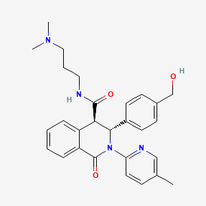 (3R,4R)-N-[3-(dimethylamino)propyl]-3-[4-(hydroxymethyl)phenyl]-2-(5-methyl-2-pyridinyl)-1-oxo-3,4-dihydroisoquinoline-4-carboxamide