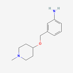 3-{[(1-Methylpiperidin-4-yl)oxy]methyl}aniline