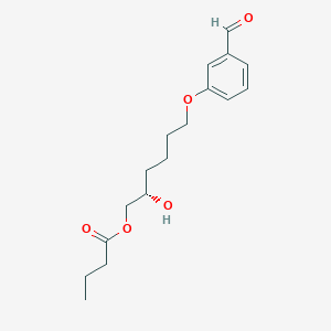 (2S)-6-(3-Formylphenoxy)-2-hydroxyhexyl butanoate