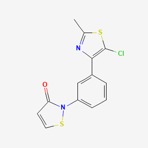 2-[3-(5-Chloro-2-methyl-1,3-thiazol-4-yl)phenyl]-1,2-thiazol-3(2H)-one