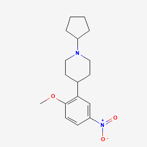 1-Cyclopentyl-4-(2-methoxy-5-nitrophenyl)piperidine