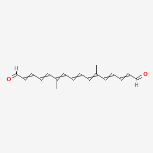 molecular formula C18H20O2 B12607418 6,11-Dimethylhexadeca-2,4,6,8,10,12,14-heptaenedial CAS No. 647376-80-5