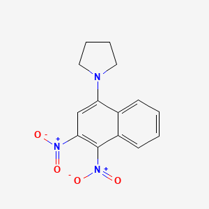 molecular formula C14H13N3O4 B12607425 1-(3,4-Dinitronaphthalen-1-yl)pyrrolidine CAS No. 870966-64-6