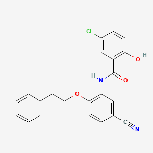 5-Chloro-N-[5-cyano-2-(2-phenylethoxy)phenyl]-2-hydroxybenzamide