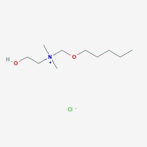 2-Hydroxy-N,N-dimethyl-N-[(pentyloxy)methyl]ethan-1-aminium chloride