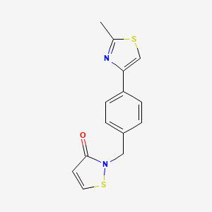 2-{[4-(2-Methyl-1,3-thiazol-4-yl)phenyl]methyl}-1,2-thiazol-3(2H)-one