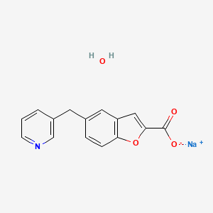 Sodium 5-(3-pyridylmethyl)-2-benzofurancarboxylate monohydrate