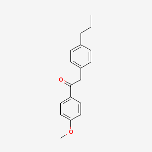 1-(4-Methoxyphenyl)-2-(4-propylphenyl)ethan-1-one