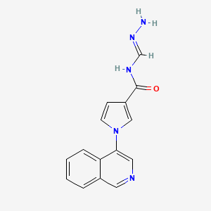 N-[(E)-hydrazinylidenemethyl]-1-isoquinolin-4-ylpyrrole-3-carboxamide