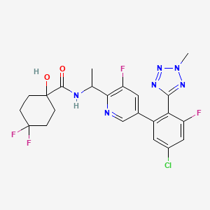 Cyclohexanecarboxamide, N-[(1R)-1-[5-[5-chloro-3-fluoro-2-(2-methyl-2H-tetrazol-5-yl)phenyl]-3-fluoro-2-pyridinyl]ethyl]-4,4-difluoro-1-hydroxy-