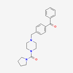 {4-[(4-Benzoylphenyl)methyl]piperazin-1-yl}(pyrrolidin-1-yl)methanone