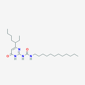 molecular formula C24H44N4O2 B12607536 N-Dodecyl-N'-[6-(heptan-3-yl)-4-oxo-1,4-dihydropyrimidin-2-yl]urea CAS No. 915398-96-8