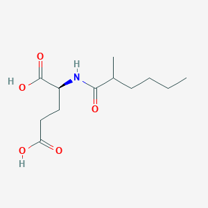 molecular formula C12H21NO5 B12607544 N-(2-Methylhexanoyl)-L-glutamic acid CAS No. 650602-12-3