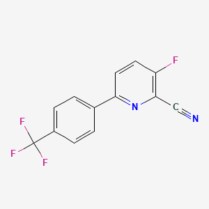 3-Fluoro-6-[4-(trifluoromethyl)phenyl]pyridine-2-carbonitrile