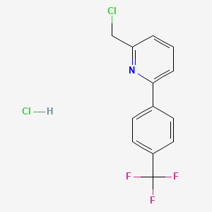 2-(Chloromethyl)-6-[4-(trifluoromethyl)phenyl]pyridine;hydrochloride