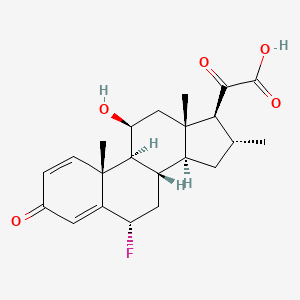 molecular formula C22H27FO5 B1260762 Fluocortin CAS No. 33124-50-4