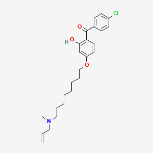 molecular formula C25H32ClNO3 B1260775 (4-(8-(Allyl(methyl)amino)octyloxy)-2-hydroxyphenyl)(4-chlorophenyl)methanone 
