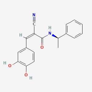 (Z)-2-cyano-3-(3,4-dihydroxyphenyl)-N-[(1R)-1-phenylethyl]prop-2-enamide