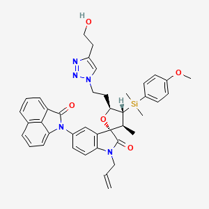 (3S,3'S,4'R,5'S)-5'-[2-[4-(2-hydroxyethyl)-1-triazolyl]ethyl]-4'-[(4-methoxyphenyl)-dimethylsilyl]-3'-methyl-5-(2-oxo-1-benzo[cd]indolyl)-1-prop-2-enyl-2-spiro[indole-3,2'-oxolane]one