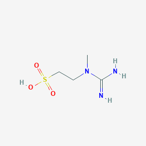 molecular formula C4H11N3O3S B1260795 2-[Carbamimidoyl(methyl)amino]ethanesulfonic acid 