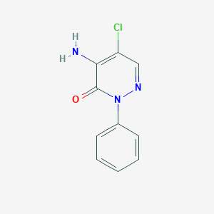 molecular formula C10H8ClN3O B126080 4-氨基-5-氯-2-苯基嘧啶-3(2H)-酮 CAS No. 1698-61-9