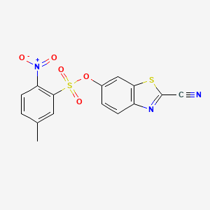 2-Cyano-1,3-benzothiazol-6-yl 5-methyl-2-nitrobenzene-1-sulfonate