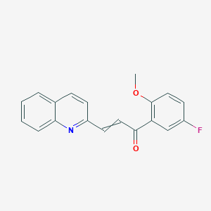 1-(5-Fluoro-2-methoxyphenyl)-3-(quinolin-2-yl)prop-2-en-1-one