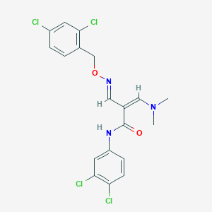 (Z)-N-(3,4-dichlorophenyl)-2-[(E)-(2,4-dichlorophenyl)methoxyiminomethyl]-3-(dimethylamino)prop-2-enamide