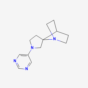 Spiro[1-azabicyclo[2.2.1]heptane-7,3'-pyrrolidine], 1'-(5-pyrimidinyl)-