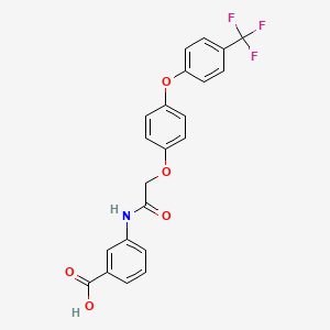 Benzoic acid, 3-[[[4-[4-(trifluoromethyl)phenoxy]phenoxy]acetyl]amino]-