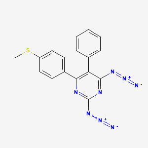 Pyrimidine, 2,4-diazido-6-[4-(methylthio)phenyl]-5-phenyl-