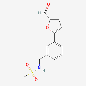 N-{[3-(5-Formylfuran-2-yl)phenyl]methyl}methanesulfonamide