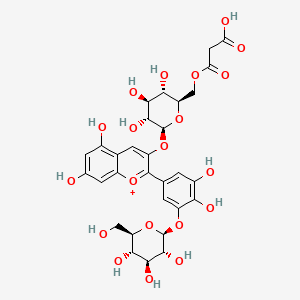 delphinidin 3-O-(6''-O-malonyl)-beta-D-glucoside-3'-O-beta-D-glucoside