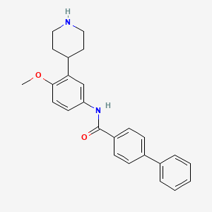 N-[4-Methoxy-3-(piperidin-4-yl)phenyl][1,1'-biphenyl]-4-carboxamide