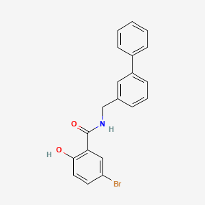 molecular formula C20H16BrNO2 B12608233 N-[([1,1'-Biphenyl]-3-yl)methyl]-5-bromo-2-hydroxybenzamide CAS No. 648924-42-9