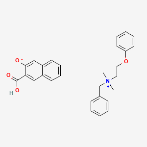 molecular formula C28H30NO4+ B1260824 Bephenium hydroxynaphthoate CAS No. 3818-50-6