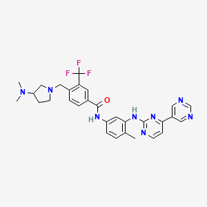 4-[[(3S)-3-(dimethylamino)pyrrolidin-1-yl]methyl]-N-[4-methyl-3-[(4-pyrimidin-5-ylpyrimidin-2-yl)amino]phenyl]-3-(trifluoromethyl)benzamide
