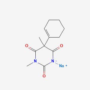 molecular formula C12H15N2NaO3 B1260837 海索巴比妥钠 CAS No. 50-09-9