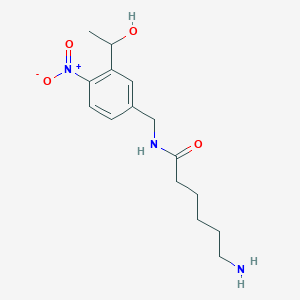 6-Amino-N-{[3-(1-hydroxyethyl)-4-nitrophenyl]methyl}hexanamide