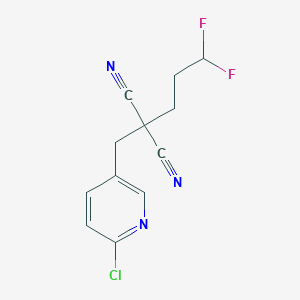 [(6-Chloropyridin-3-yl)methyl](3,3-difluoropropyl)propanedinitrile