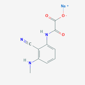 Acetic acid, ((2-cyano-3-(methylamino)phenyl)amino)oxo-, monosodium salt